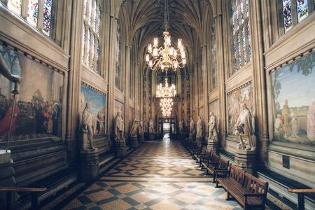 Parliament's halls are lined with art.
