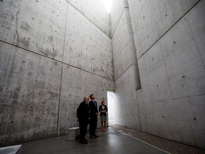 Prime Minister Justin Trudeau visiting Canada's new National Holocaust Monument last week