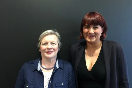 "Super smeller" Joy Milne (left) poses alongside Perdita Barran, a co-author of the new study
