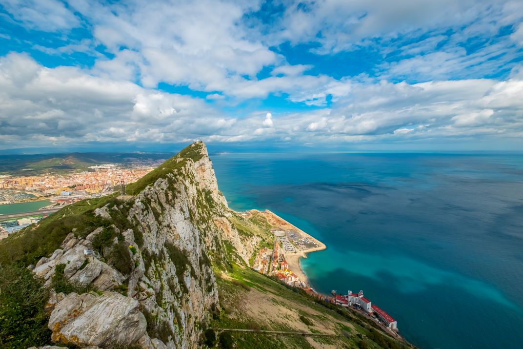 A view of the Rock of Gibraltar from the observation deck