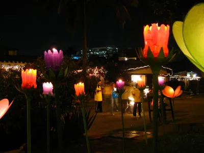 Lanterns in Medellín, Colombia.