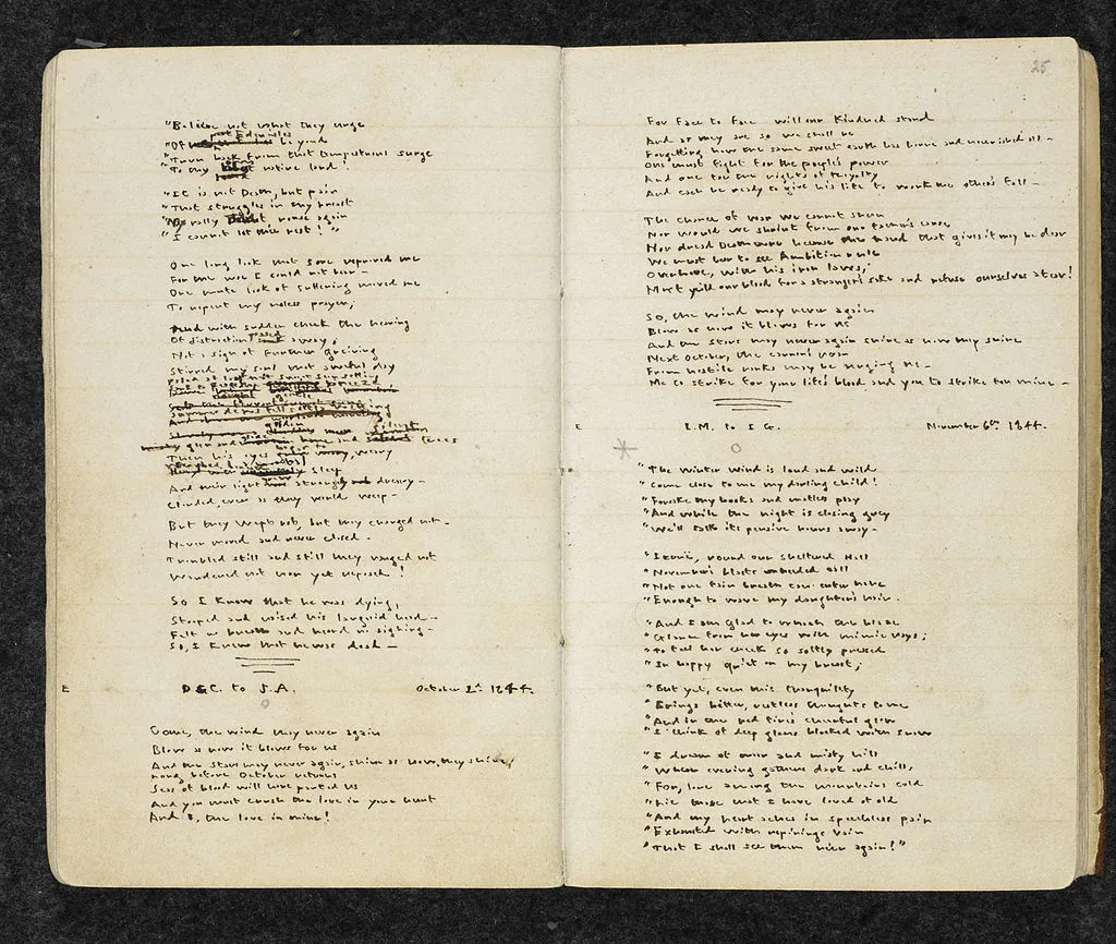 Manuscript of Emily's Gondal poems
