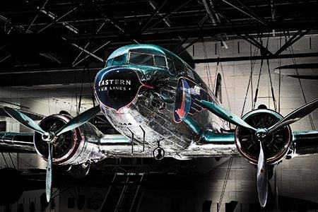 In late 1938, the revolutionary DC-3 plane departed Newark Airport for Glendale, California.