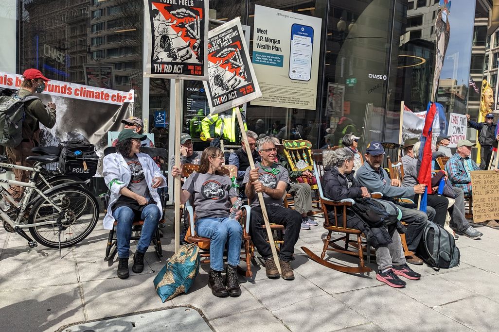 Protesters outside Chase
