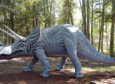 A Triceratops roams Michigan