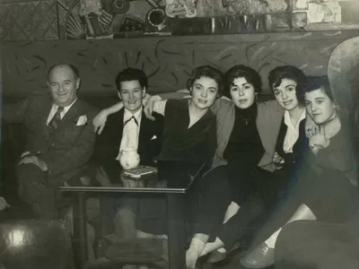 Women at Gateways with owner Ted Ware around 1953
