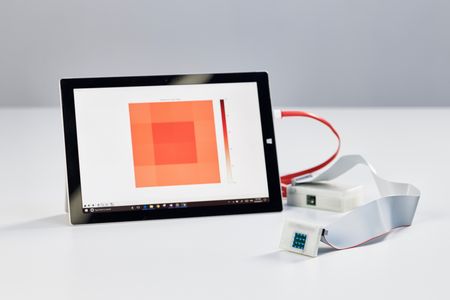 The sKan device detects minute temperature changes associated with melanoma.