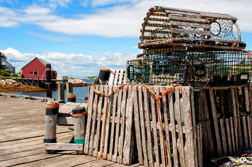 Lobster traps in Nova Scotia
