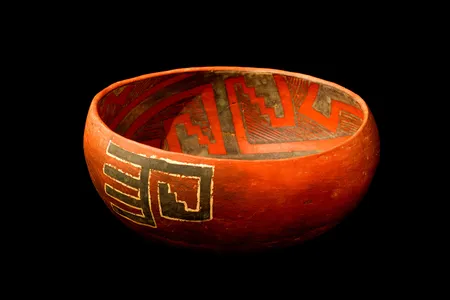 A bowl done in a style first seen around A.D. 1100 has “acid blooms” on its interior—imperfections suggesting that someone used modern soaps to clean the bowl up, possibly to fetch a higher price on the black market.