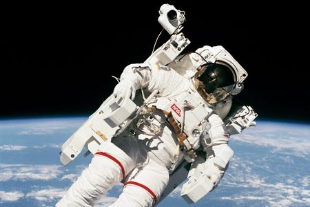 Bruce McCandless takes the Manned Maneuvering Unit for a test drive on mission 41-B in 1984.