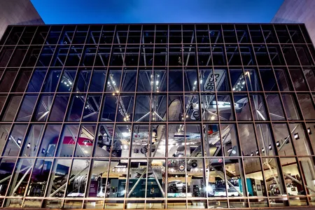 The museum&#39;s doors reopen Friday, October 14&nbsp;(above: an early morning view from the exterior of the &quot;America by Air&quot; exhibition) following a seven-month closure due to massive renovations.