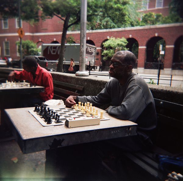 Man playing chess in Washington Square Park, NYC. thumbnail