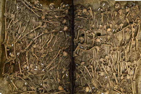 The mass grave recovered from Lutzen