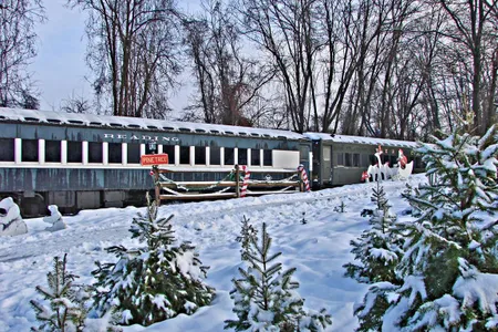 Experience the magic of the holiday season on a historic train.