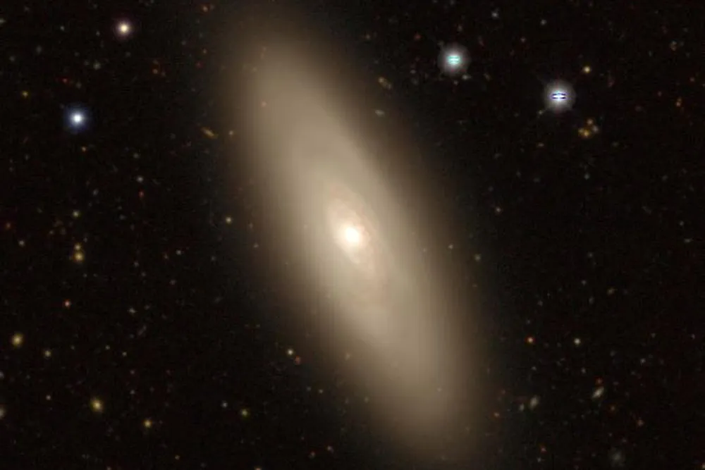 an elliptical galaxy with a very bright center