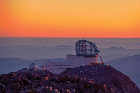 The Vera C. Rubin Observatory, under construction in May 2019, promises to reveal more objects faster than any previous telescope. The photo was taken from Gemini South, another large telescope on Chile’s Cerro Pachón mountaintop, a popular site due to its dry air and excellent astronomical “seeing.”