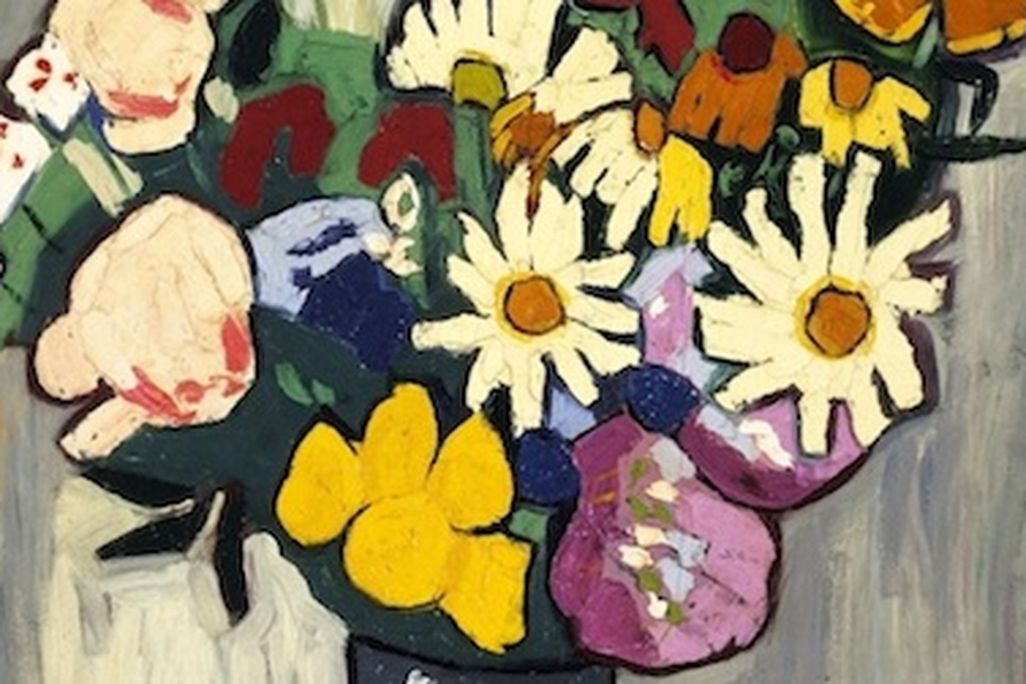These flowers are always in bloom at the American Art Museum.