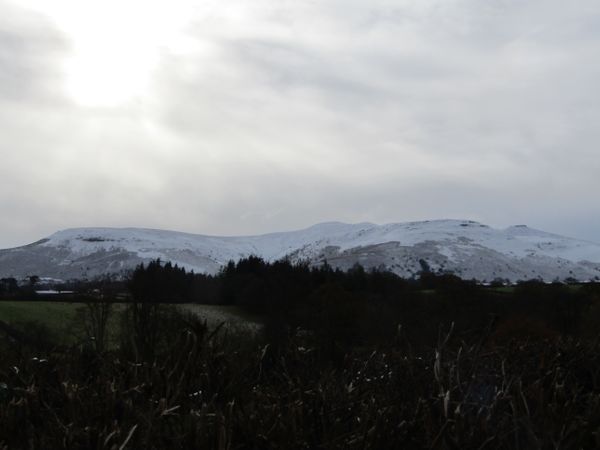 Snow on the mountains, mid Wales, U.K. thumbnail