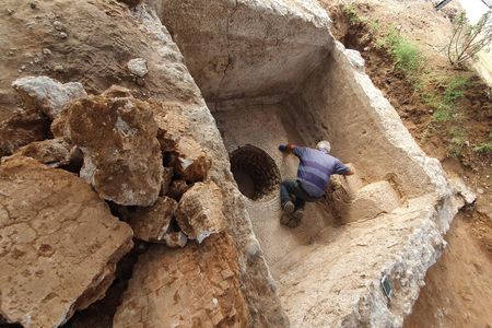 The wine press dates to the Byzantine period.