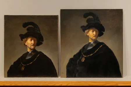The two copies of Old Man With a Gold Chain