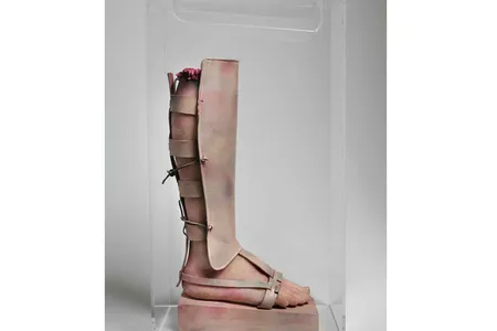 The 1966-1967 sculpture, Warrior's Leg by Paul Thek, depicts with startling realism, the calf and foot of a soldier from the age of the Roman Empire, hacked off at the knee. 