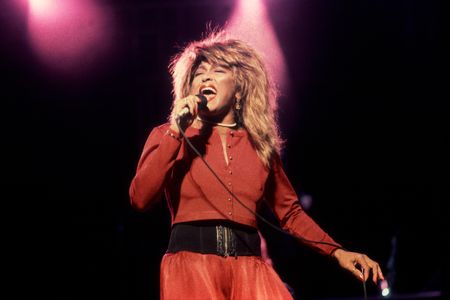 Tina Turner performing in Illinois in 1987