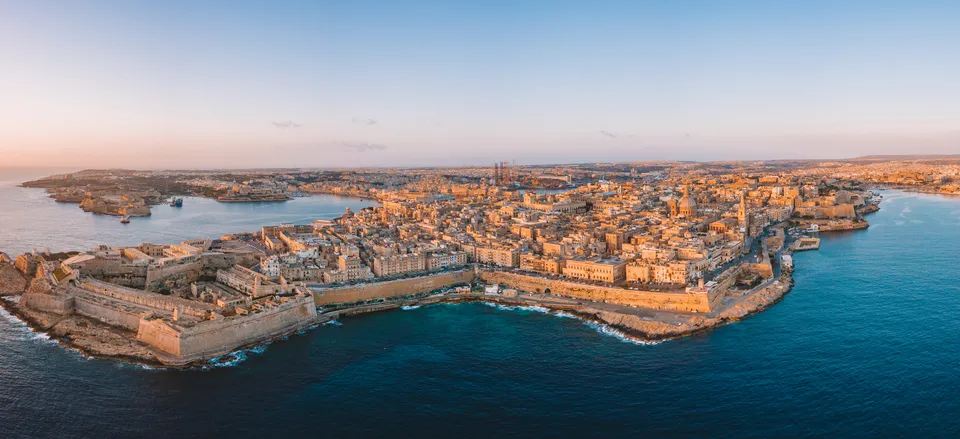  Aerial view of Valletta, Malta 