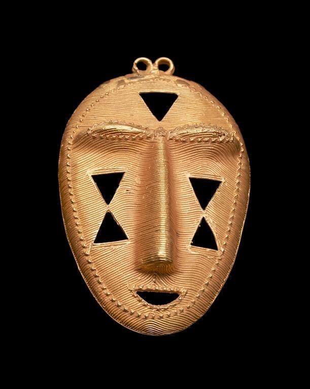 A gold pendant of the Kyaman peoples, Ivory Coast, bequest of Eliot Elisofon