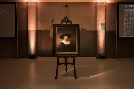 Every single one of the 148 million pixels in this portrait was based on Rembrandt's body of work. 
