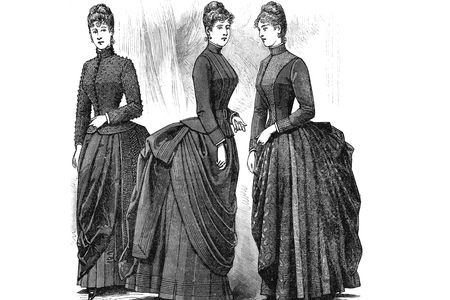 The bustle replaced the crinoline as women's underpinnings of choice in the 19th century.