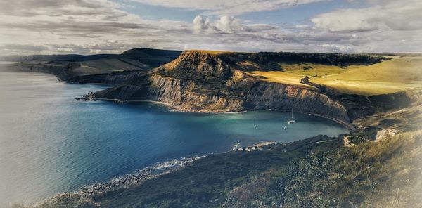 View from the South West Coast Path in Dorset, looking towards Chapmans Pool