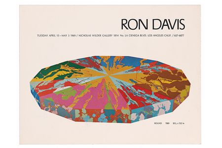 Exhibition announcement for Ron Davis exhibition at Nicholas Wilder Gallery, 1969. Ronald Davis papers, 1960-2017. Archives of American Art, Smithsonian Institution.
