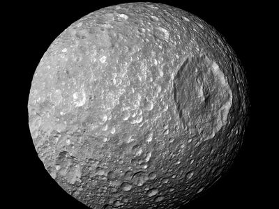 A major asteroid impact in the past made Mimas look like the “Death Star” in Star Wars.