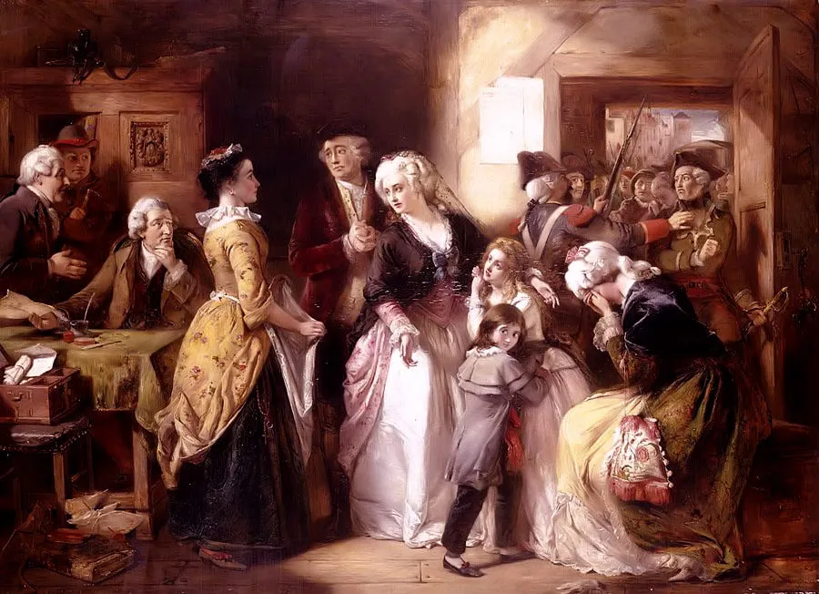Arrest of Louis XVI, Marie Antoinette and their children after the flight to Varennes