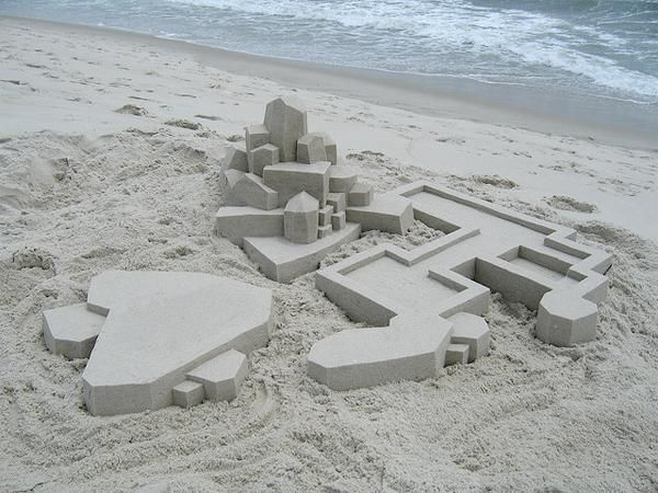 Amazing Modernist Sandcastles Sculpted by Calvin Seibert