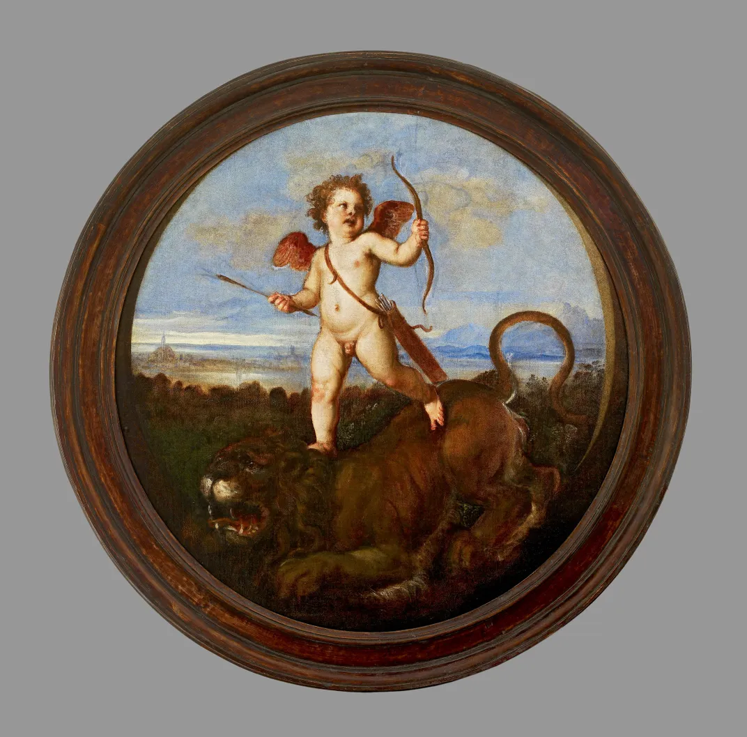 The Triumph of Love (cover for a lost portrait), Titian, circa 1545