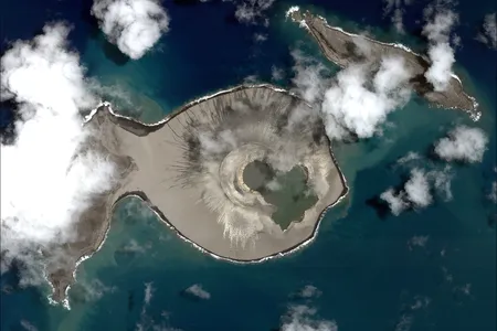 Hunga Tonga-Hunga Ha'apai soon after its formation in 2015