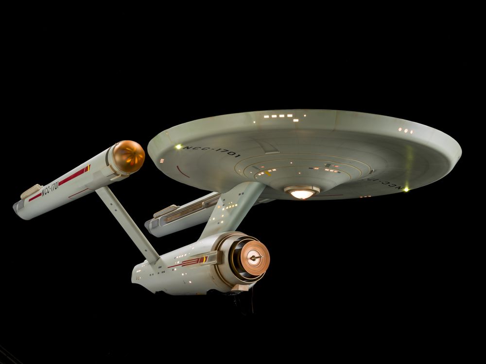 Star Trek Starship Enterprise studio model used in filming the original 1960s television series. Credit: Smithsonian’s National Air and Space Museum, NASM2016-02678