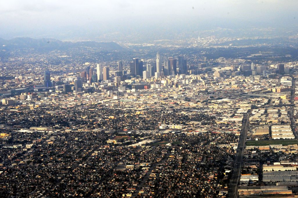 Aerial shot of Los Angeles