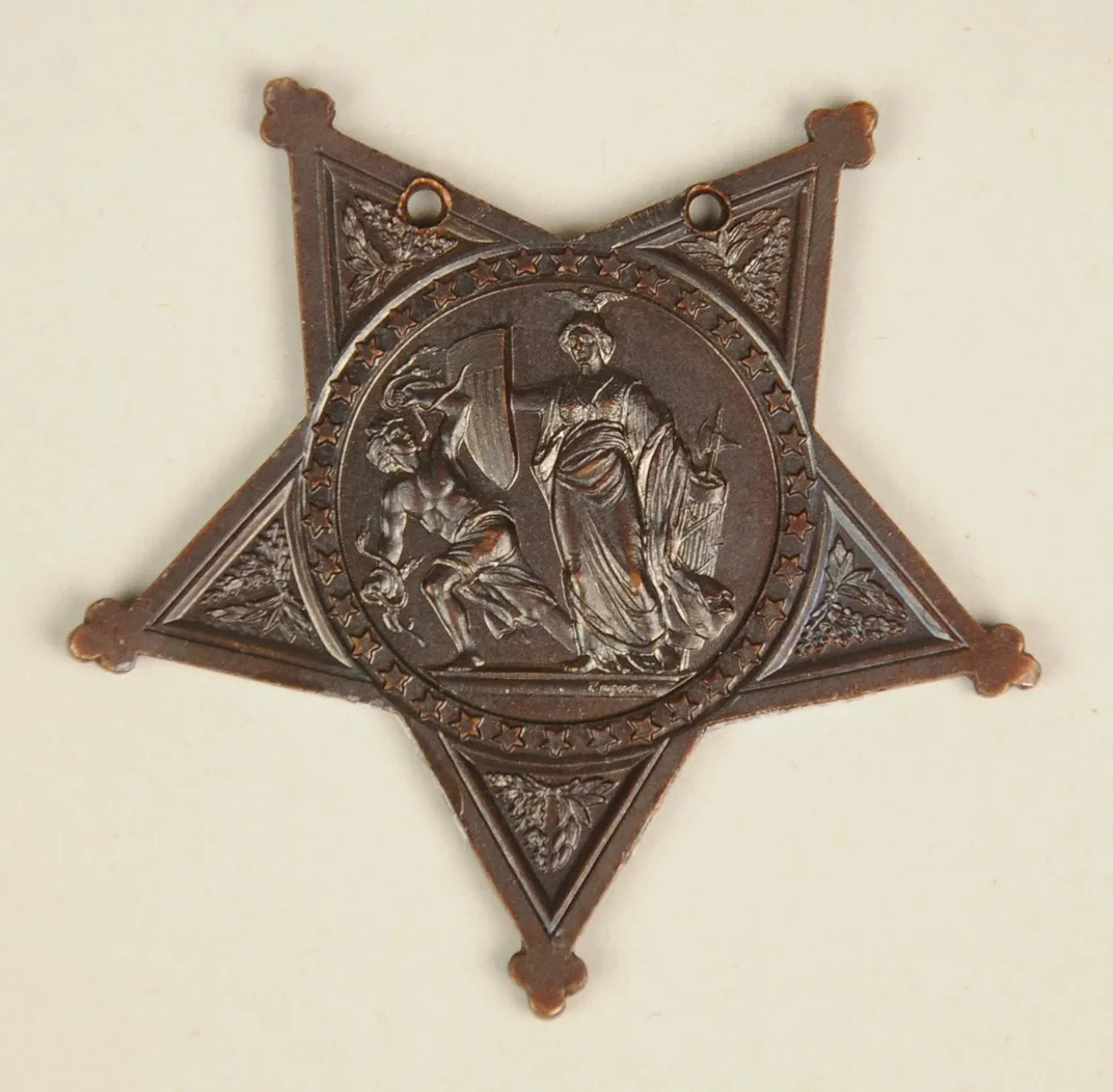 The front of Joachim Pease's Medal of Honor