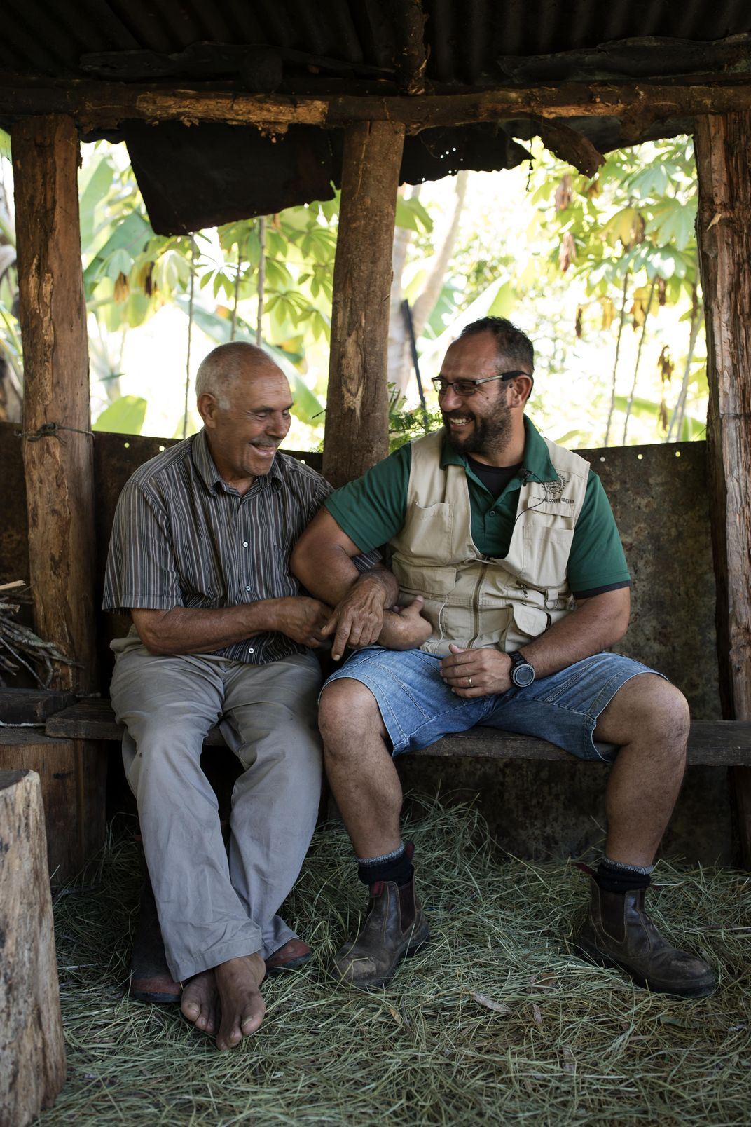 Joe with his son, Jim, at Kilima