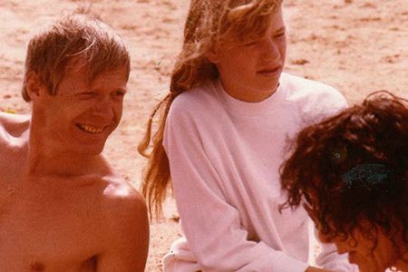 In this undated family photo, Kalinka Bamberski, center, is on the beach with her father, Andre Bamberski and an unidentified woman.