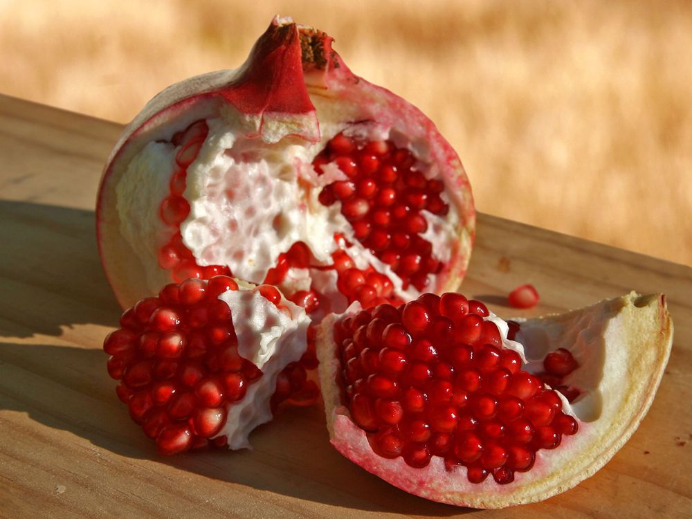 An opened pomegranate