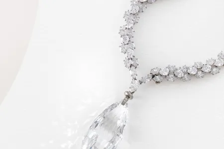 The Briolette of India necklace sold for 6.3 million Swiss francs (a little over $7 million) in May.