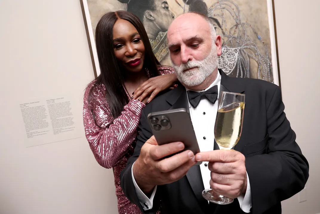 Venus Williams (left) and José Andrés (right) at the Portrait of a Nation Gala