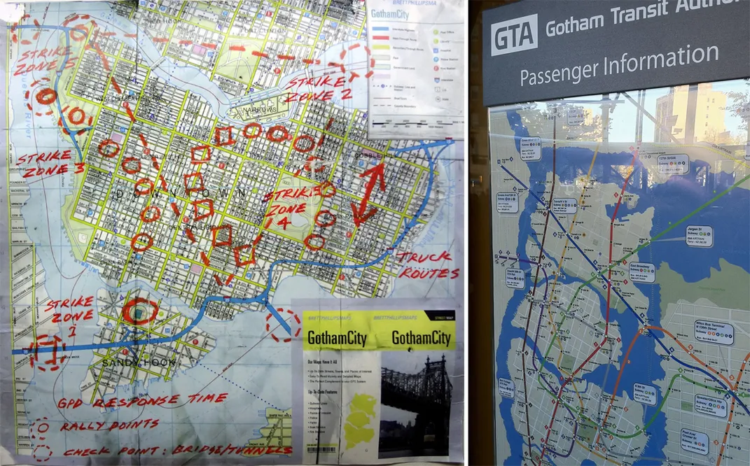 Gotham City as it appeared in promotional materials for Christopher Nolan's The Dark Knight Rises (2012)