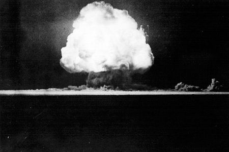 July 16, 1945, over Alamogordo, New Mexico.