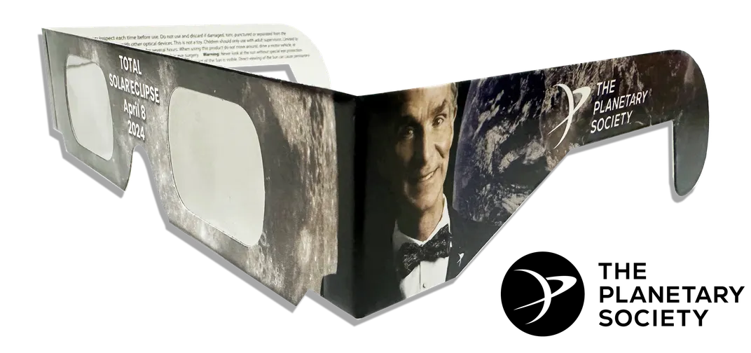 Paper Bill Nye eclipse glasses