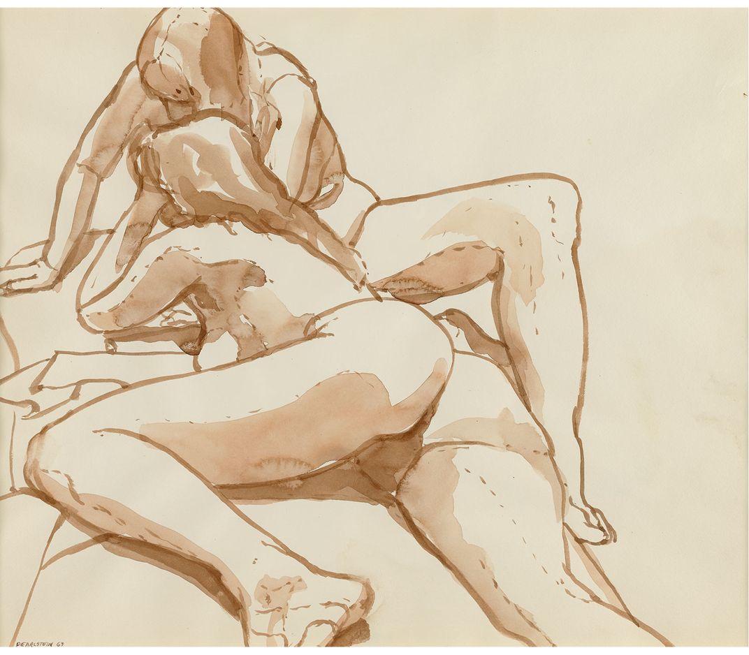 Untitled (Two Nudes), Philip Pearlstein, ca. 1962