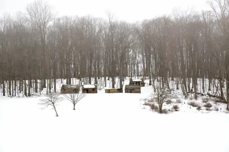 These reproduction huts in Jockey Hollow are similar to what Washington's army would have used during the brutal winter of 1779-1780.